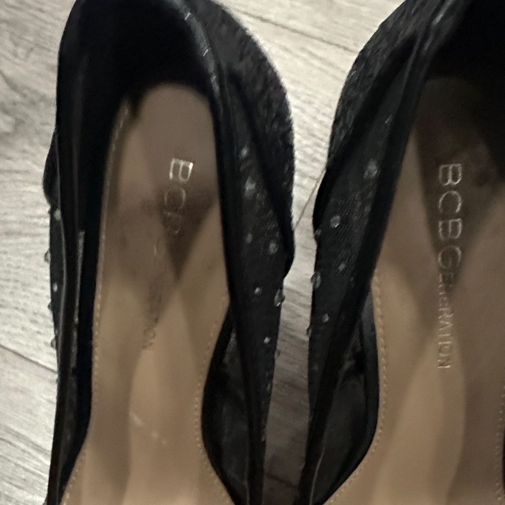 BCBGeneration Black Rhinestone Heels - image 9